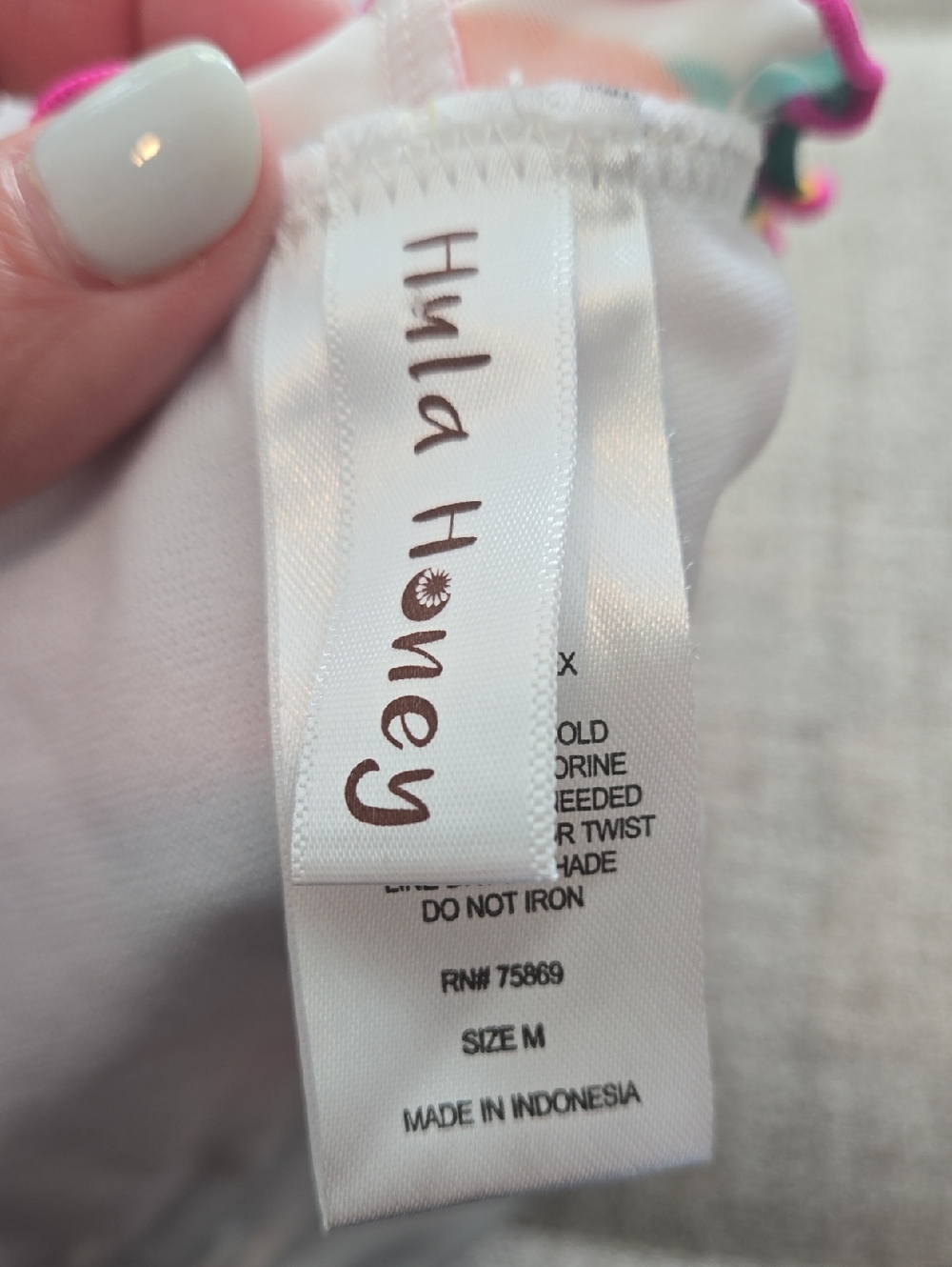 Hula Honey White Tropical Print Bikini - Picture 9 of 14